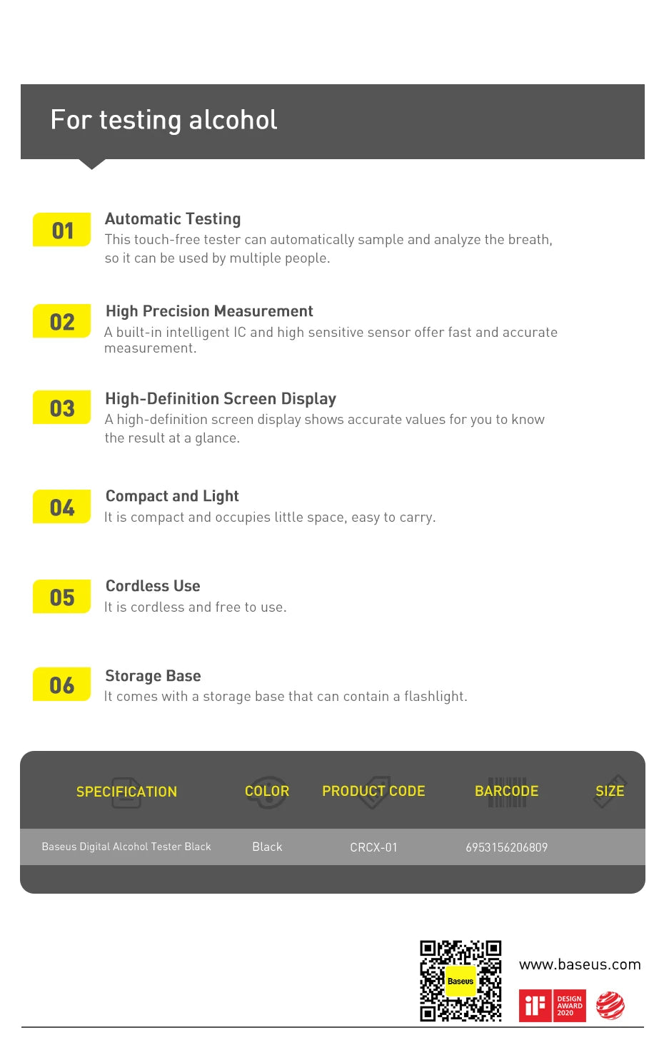 LED Display Automatic Alcohol Tester Professional Breath Alcohol Tester Rechargeable Breathalyzer Alcohol Test Tools