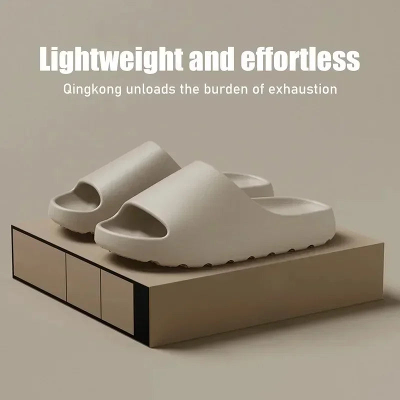 Women's Slippers EVA Soft Thick Soled Summer Fashion Slippers & Men's Yeezys Slides Beach Sandals