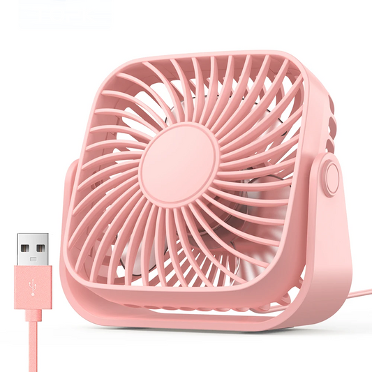 4 inch USB Mini Portable Fan, 3 Speeds Quiet Desk or Table Fan, 360°Adjustment Standing Fan