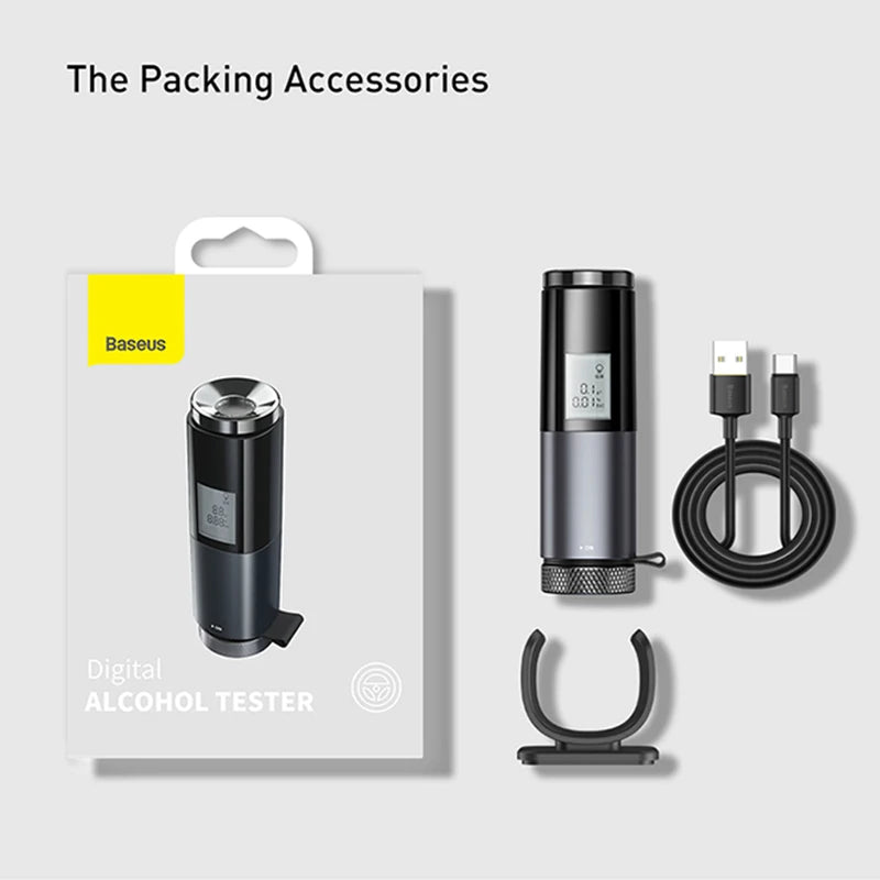 LED Display Automatic Alcohol Tester Professional Breath Alcohol Tester Rechargeable Breathalyzer Alcohol Test Tools