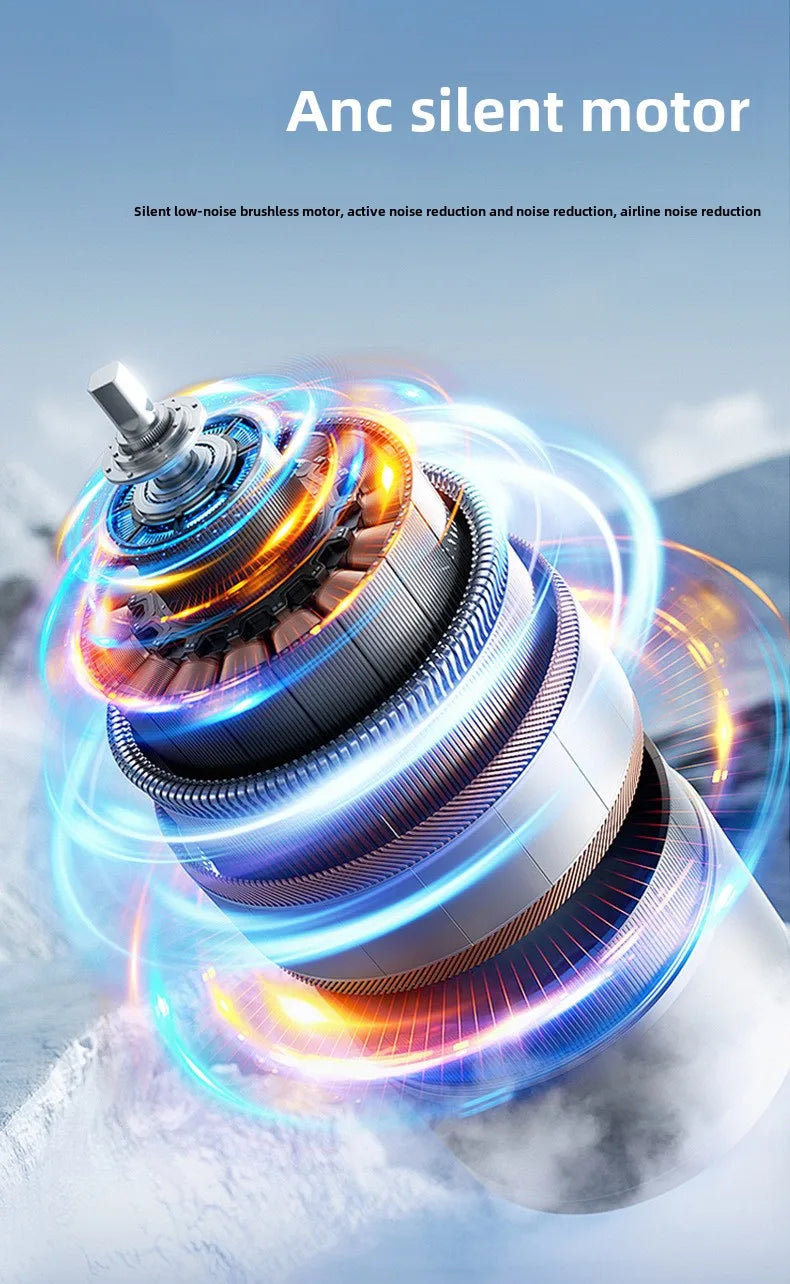 Ice Compress High-speed Cooling Fan Handheld USB Rechargeable Portable Mini Fan LED Digital Display