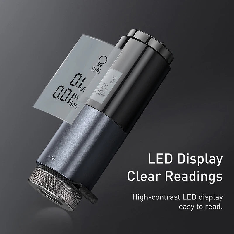 LED Display Automatic Alcohol Tester Professional Breath Alcohol Tester Rechargeable Breathalyzer Alcohol Test Tools
