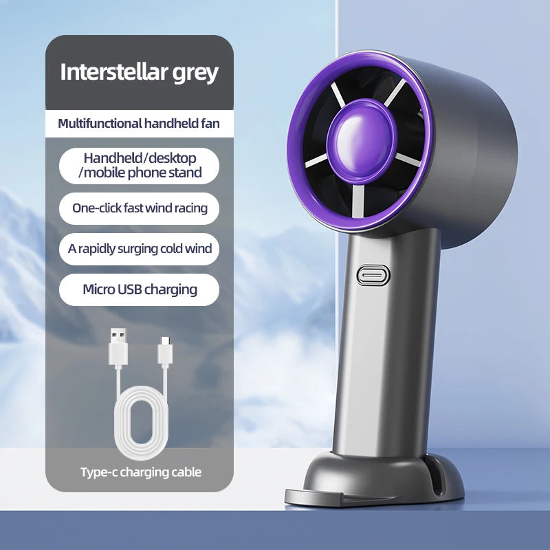 Mini Handheld USB Fast Charging Silent High-Speed Air Cooling Portable Fan