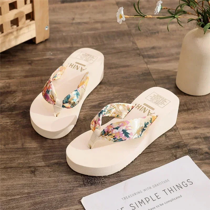 Women’s Summer Platform Flip Flops Casual Outdoor Wedge Sandals Beach Slippers