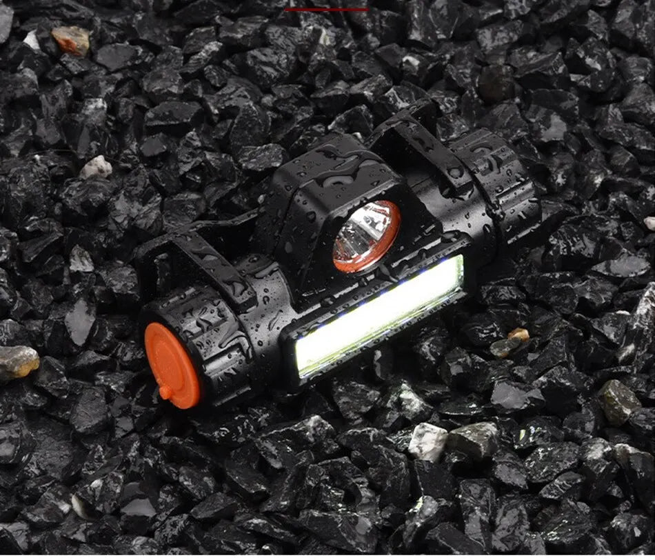 Rechargeable COB LED USB Headlamp Strong Magnetic Powerful Headlight Super Bright Waterproof Head Torch For Outdoor