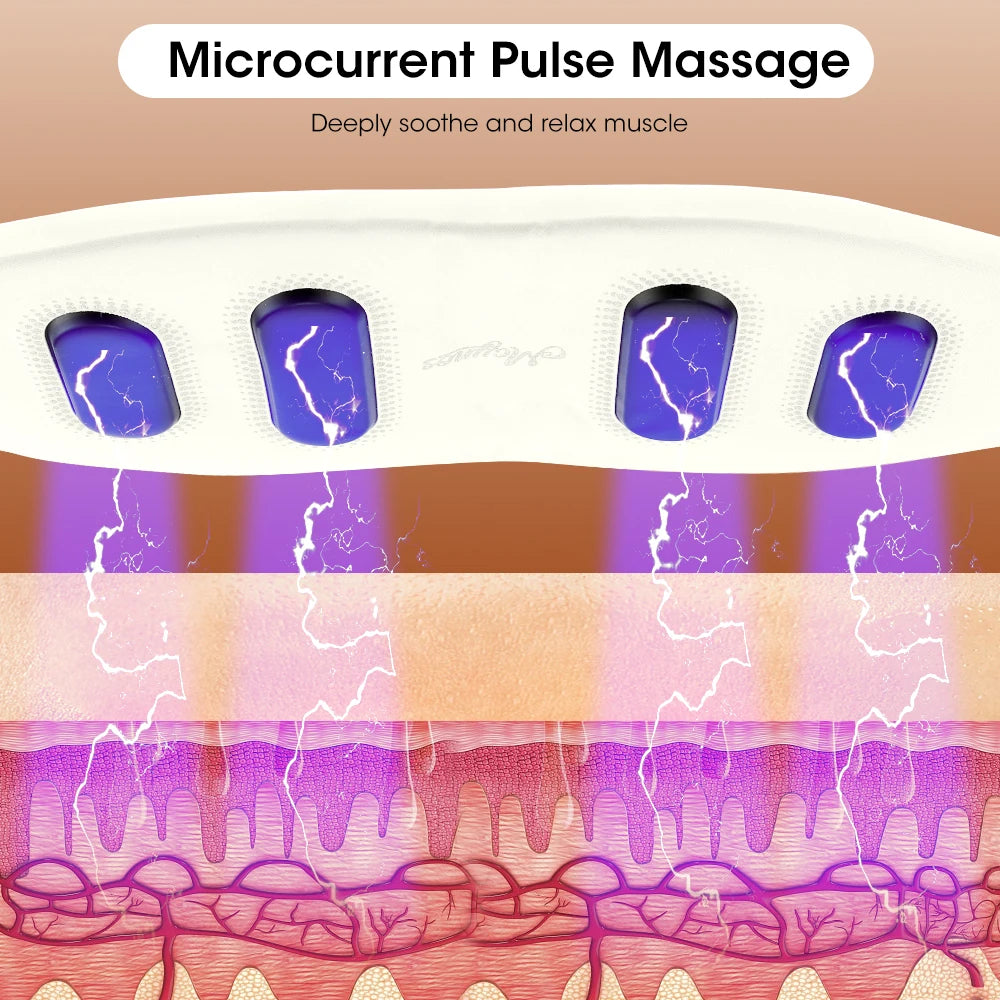 Electric Heating Waist Massage Belt 8 Mode 9 Level Hot Compress Massager Abdomen Menstrual Relief Lumbar Muscle Relax