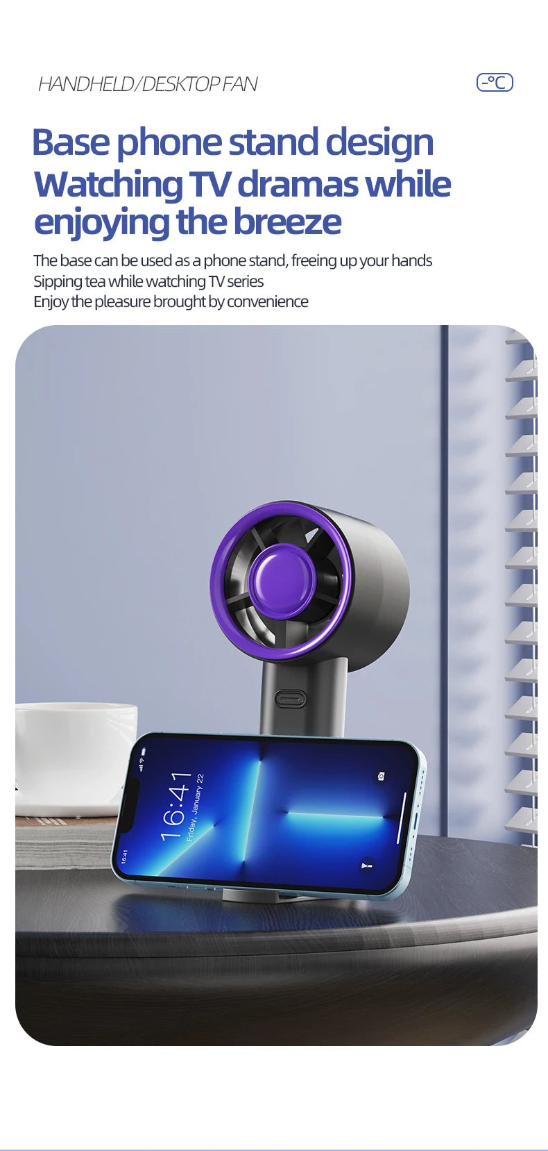 Mini Handheld USB Fast Charging Silent High-Speed Air Cooling Portable Fan