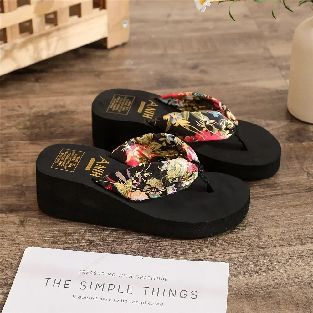 Women’s Summer Platform Flip Flops Casual Outdoor Wedge Sandals Beach Slippers