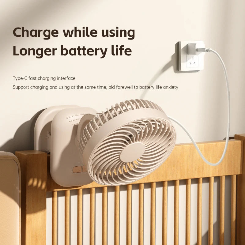 Multi-function Portable Clip Fan, High Wind Power USB Charging, Adjustable Oscillating Circulating Fan, Desktop Fan