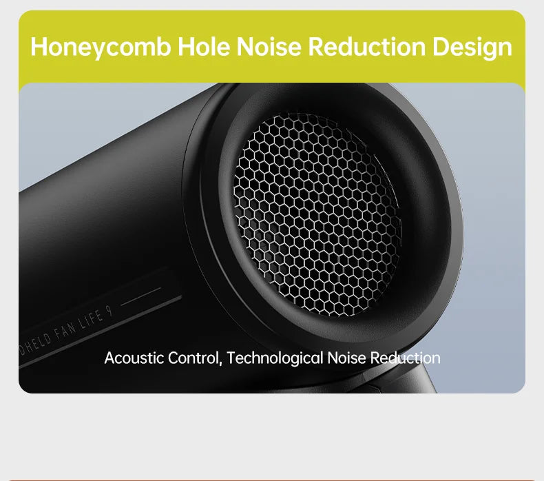 JISULIFE Handheld Turbo Fan, 5000mAh, Super Strong Wind, 5 Speeds, Long Battery Life,  USB Rechargeable, Multipurpose Pocket fan