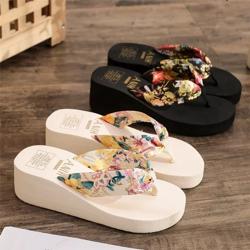 Women’s Summer Platform Flip Flops Casual Outdoor Wedge Sandals Beach Slippers