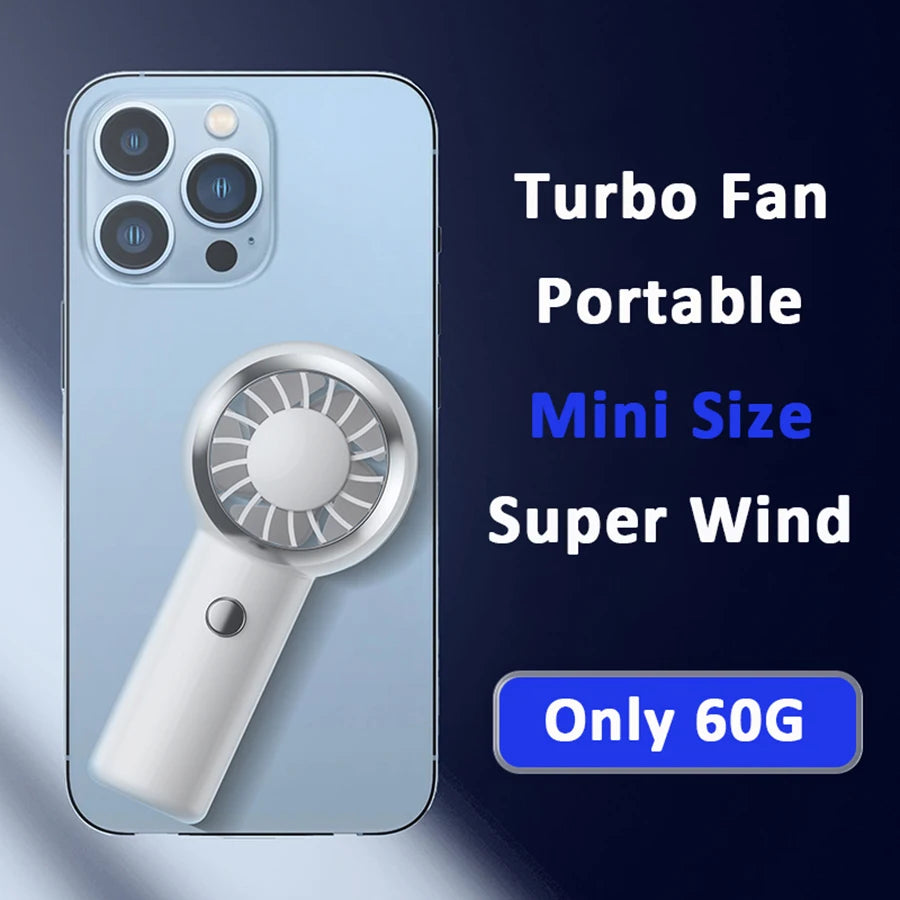 Ultralight Only 60G Mini Size Handheld Fan Portable Fan Air Cooler Pocket Rechargeable Fan