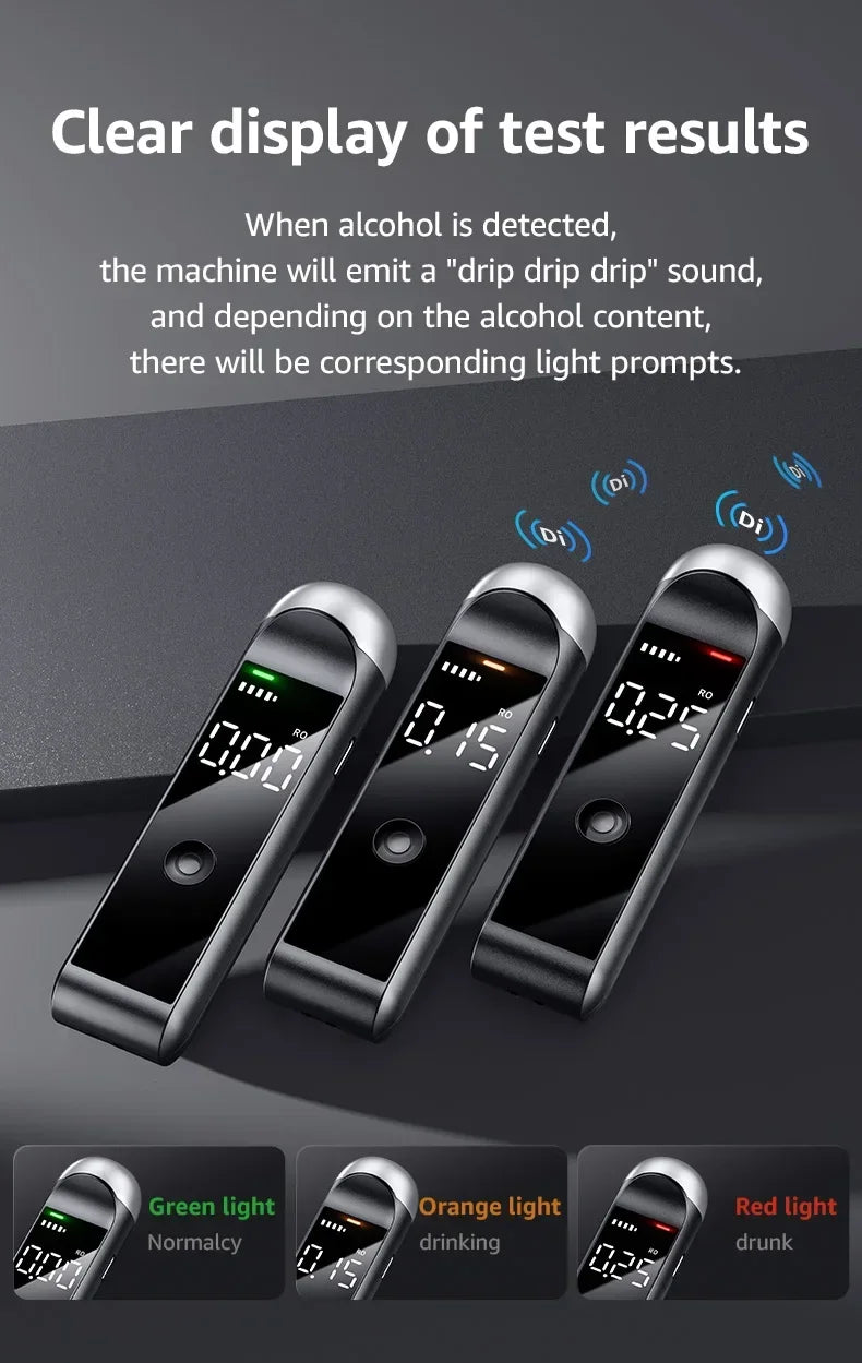 Automatic Alcohol Tester Professional Breath Alcohol Tester Rechargeable Breathalyzer Alcohol Test Tools