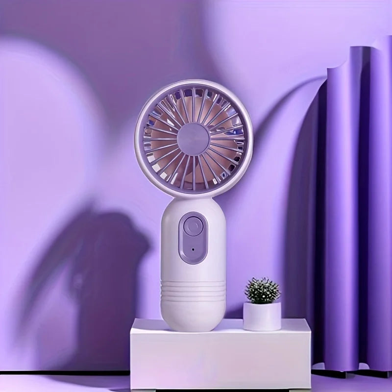 Handheld Fan, USB Mini Rechargeable Portable Fan with 3 Speeds