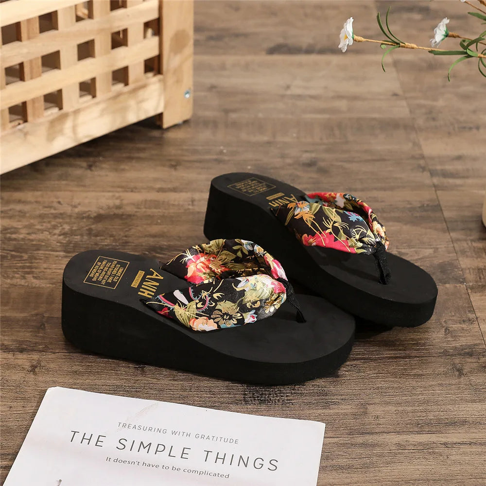 Women’s Summer Platform Flip Flops Casual Outdoor Wedge Sandals Beach Slippers