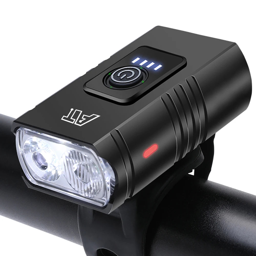 LED Bicycle Front Light Type-C Rechargeable, Bicycle Headlight, MTB Road Bike Headlamp, Easy to Install Cycling Accessories