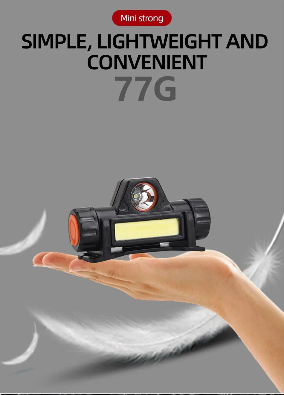 Rechargeable COB LED USB Headlamp Strong Magnetic Powerful Headlight Super Bright Waterproof Head Torch For Outdoor