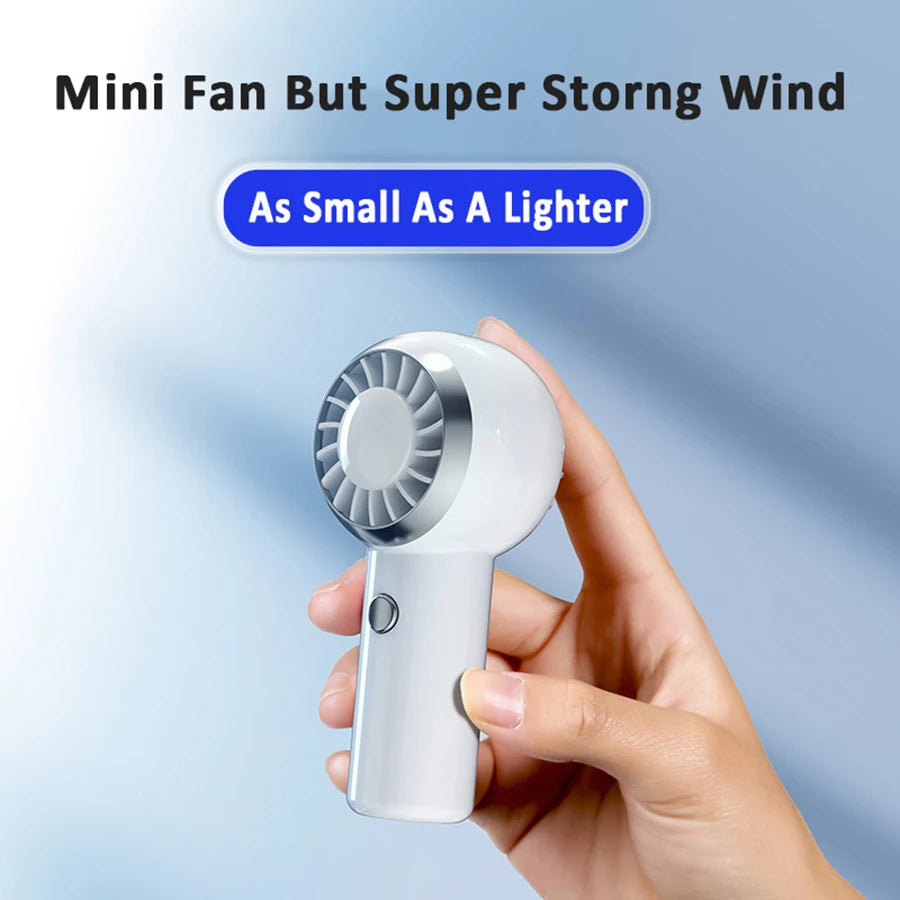 Ultralight Only 60G Mini Size Handheld Fan Portable Fan Air Cooler Pocket Rechargeable Fan