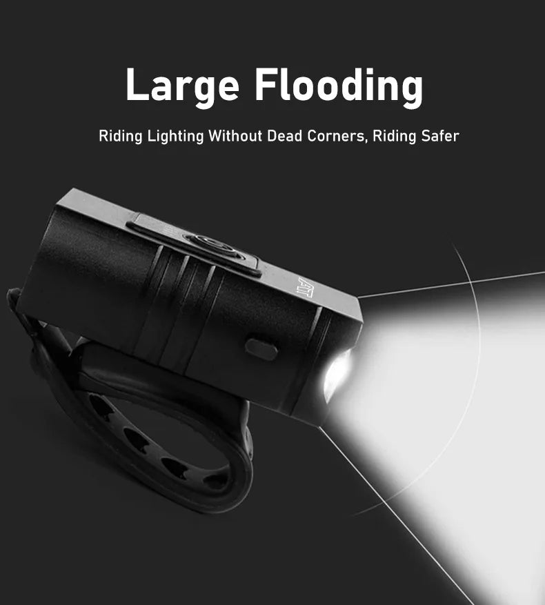 LED Bicycle Front Light Type-C Rechargeable, Bicycle Headlight, MTB Road Bike Headlamp, Easy to Install Cycling Accessories