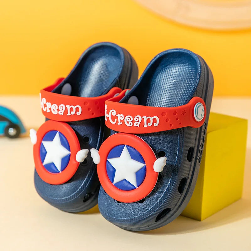 Summer Kids Sandals Children's Shoes Slippers Soft Anti-Skid Cartoon Baby Shoes Sandy Beach