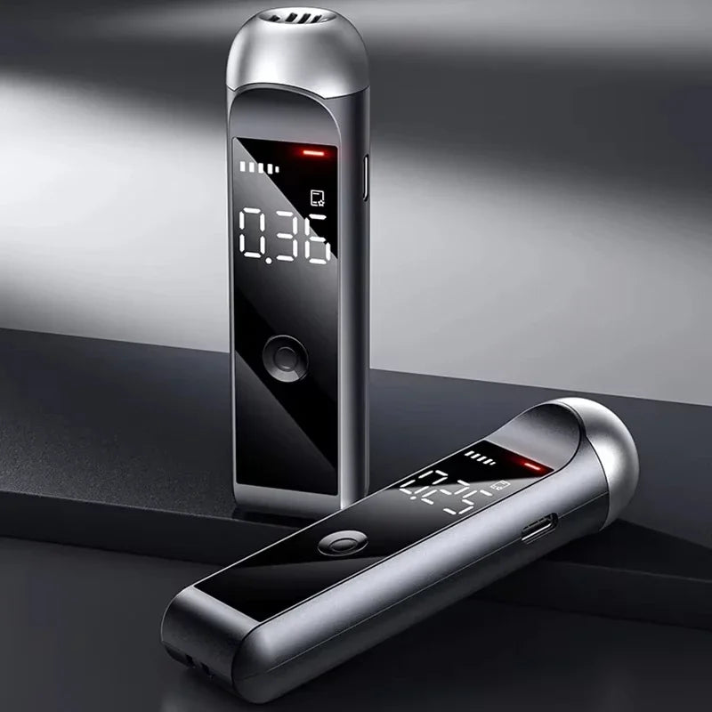 Professional High Accuracy Alcohol Breathalyzer Tester Portable Digital Display Car Driver Safety Real Time Fast Response