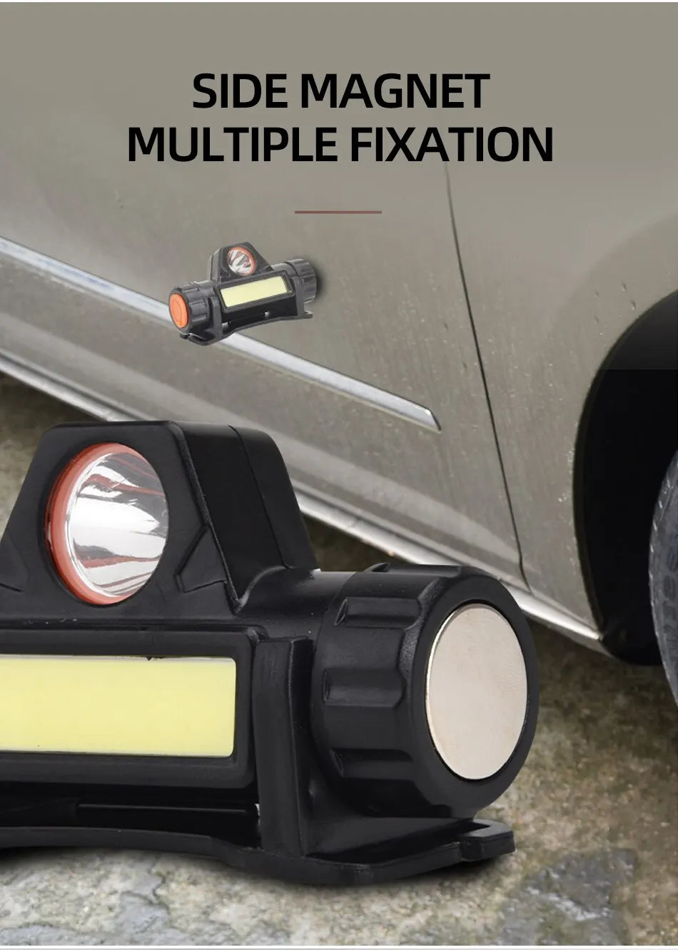 Rechargeable COB LED USB Headlamp Strong Magnetic Powerful Headlight Super Bright Waterproof Head Torch For Outdoor