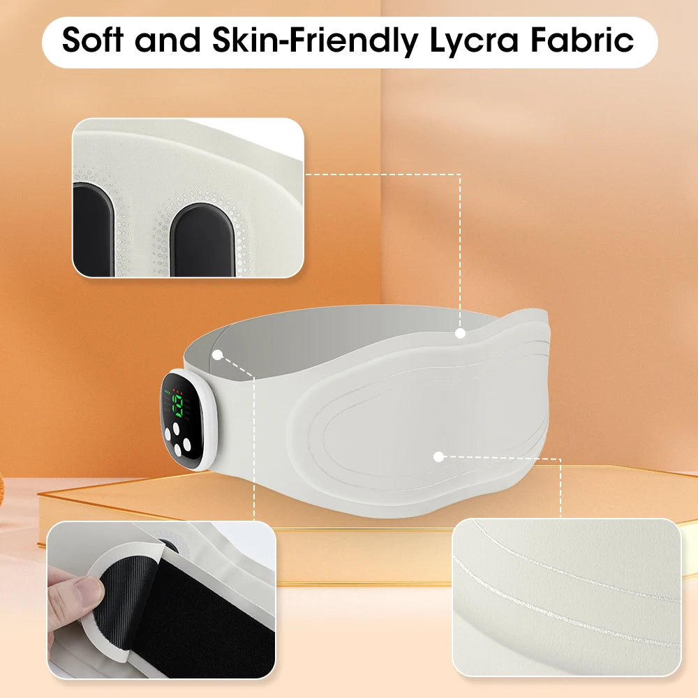 Electric Heating Waist Massage Belt 8 Mode 9 Level Hot Compress Massager Abdomen Menstrual Relief Lumbar Muscle Relax