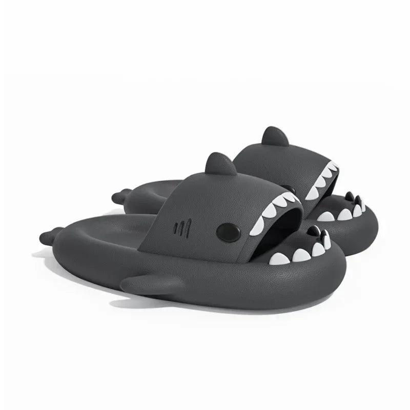 Summer Slippers Shark Slides Outdoor Women Shoes Flip Flops Men Couples Cartoon Eva Shoes Bathroom Non-Slip Sandals