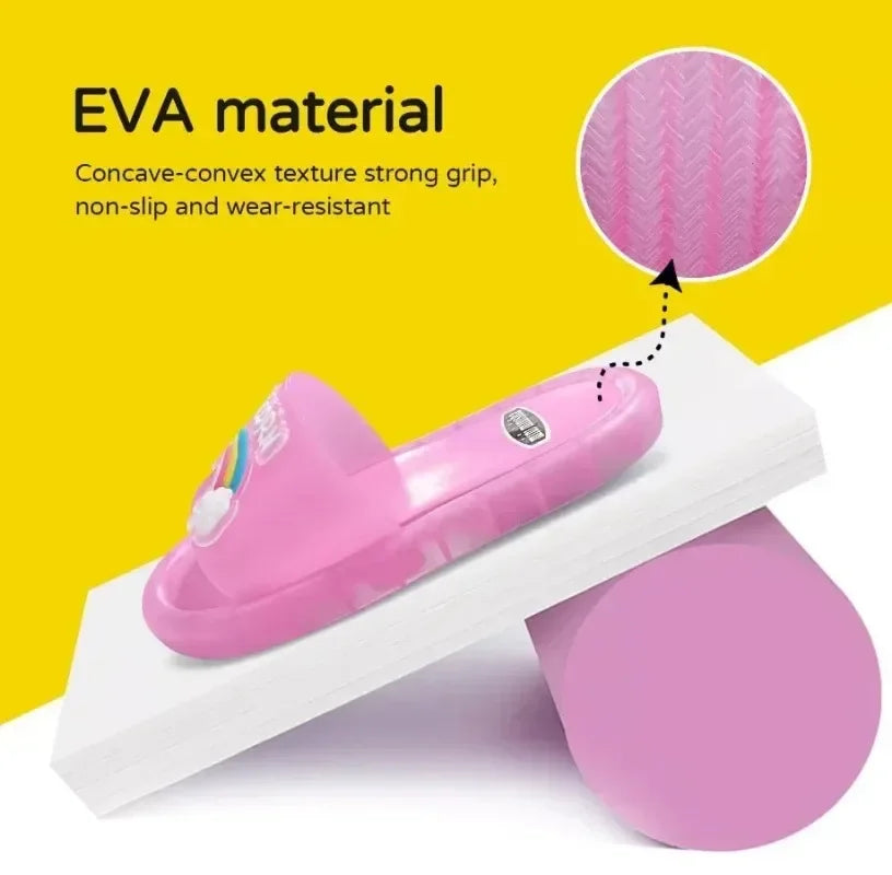 Children‘s Slippers Cartoon Unicorn Animals Prints Shoes Lighted Cute Shoes Kids Toddler Slippers