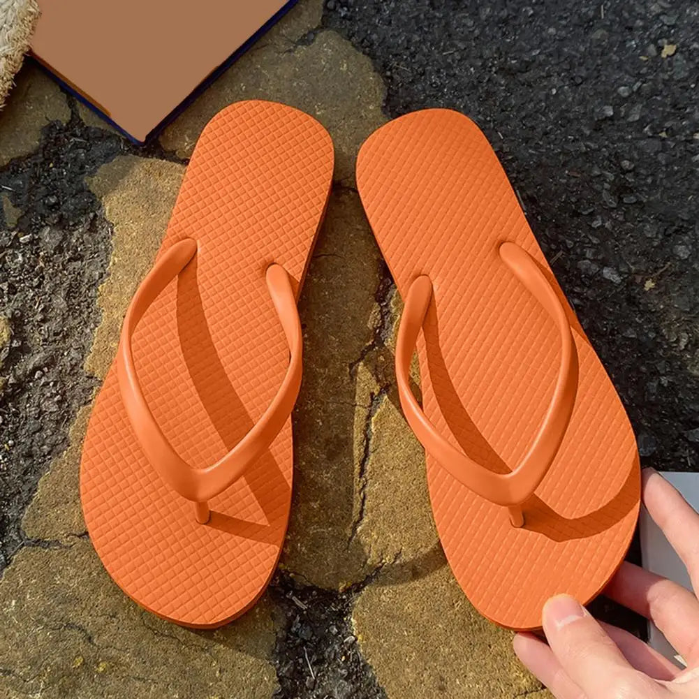 Summer Women's Slipper Non-Slip Flip Flops Bathroom Quick Drying Slippers Clip Toe Flat Slippers for Home Shower Beach
