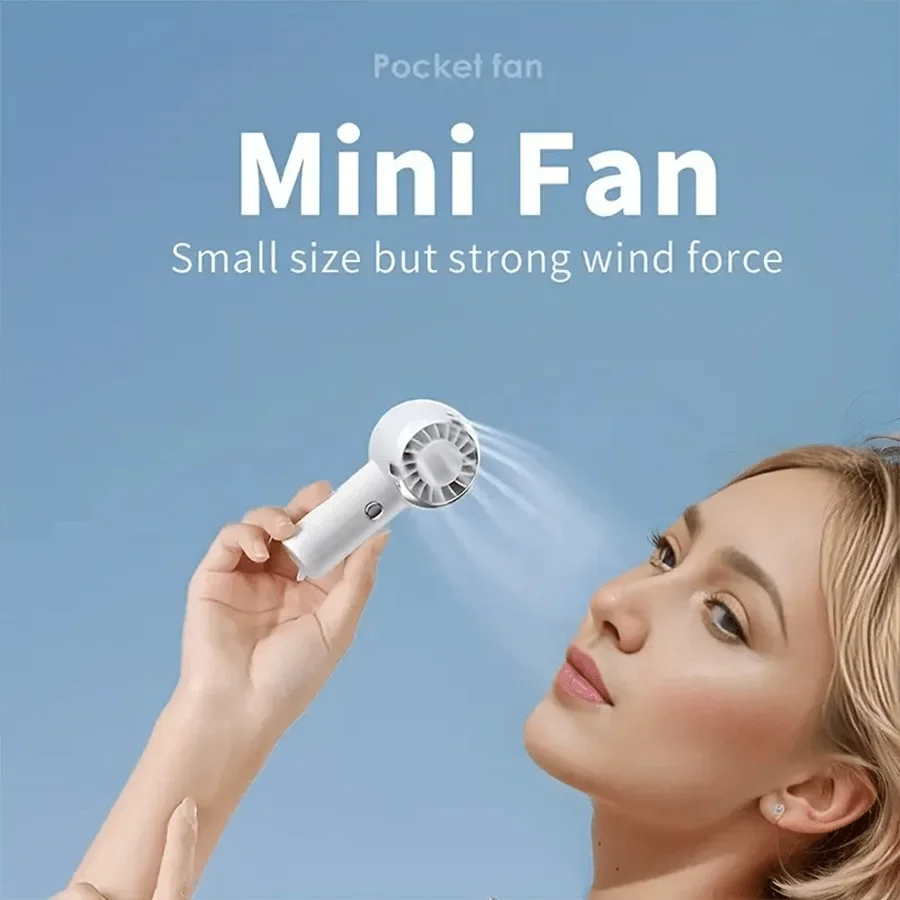 Ultralight Only 60G Mini Size Handheld Fan Portable Fan Air Cooler Pocket Rechargeable Fan