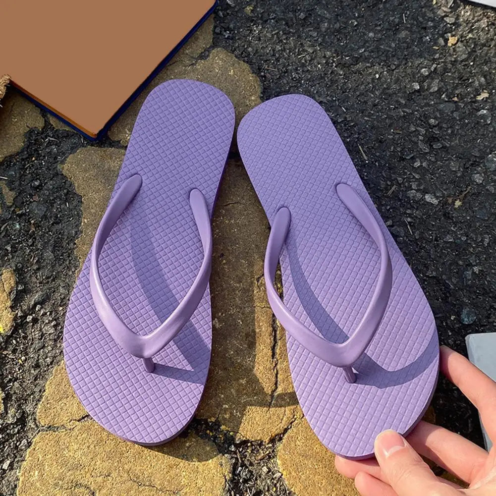 Summer Women's Slipper Non-Slip Flip Flops Bathroom Quick Drying Slippers Clip Toe Flat Slippers for Home Shower Beach