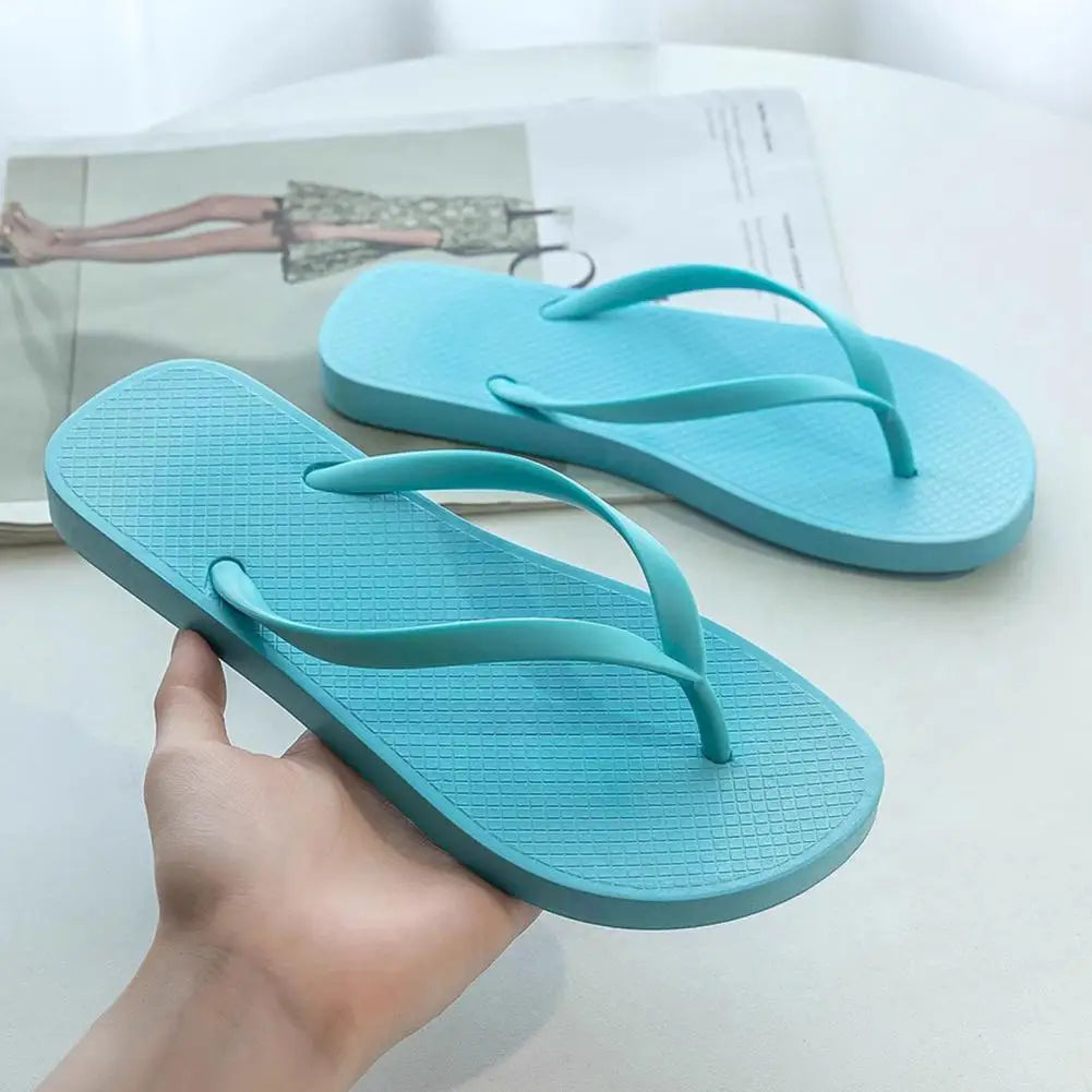 Summer Women's Slipper Non-Slip Flip Flops Bathroom Quick Drying Slippers Clip Toe Flat Slippers for Home Shower Beach