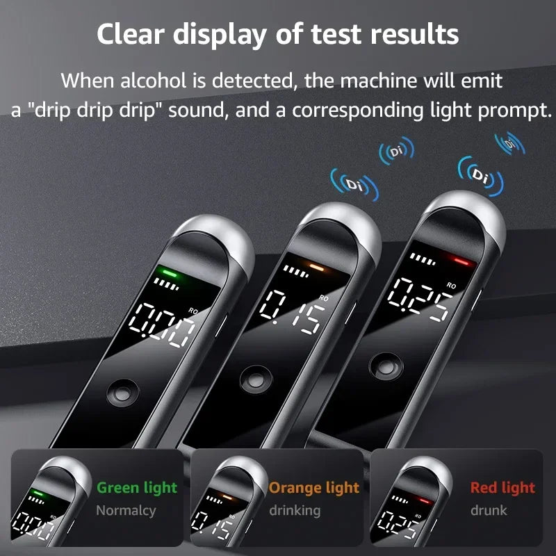 Automatic Alcohol Tester Professional Breath Alcohol Tester Rechargeable Breathalyzer Alcohol Test Tools