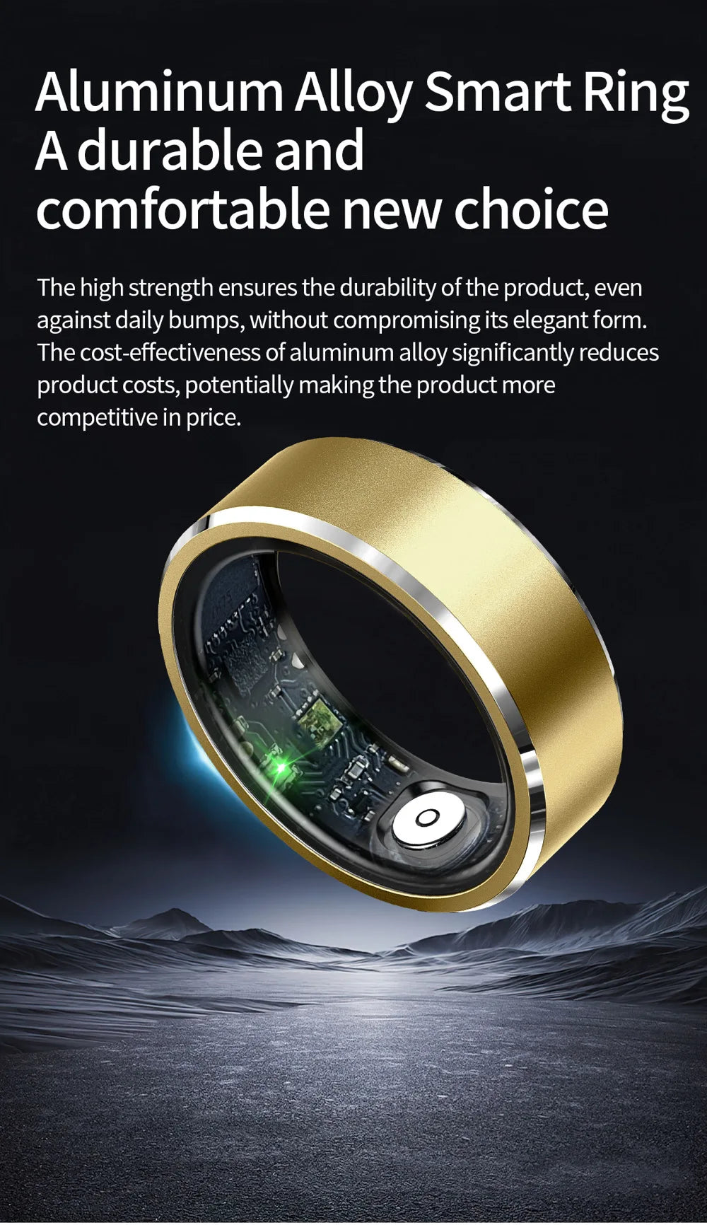 Smart Health Ring Comprehensive Wellness Tracker with 24/7 Monitoring Versatile Fitness Modes And Waterproof Design for Active Living