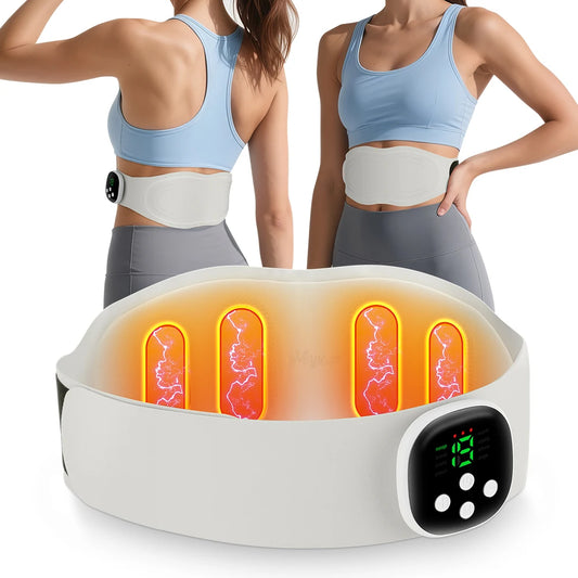 Electric Heating Waist Massage Belt 8 Mode 9 Level Hot Compress Massager Abdomen Menstrual Relief Lumbar Muscle Relax