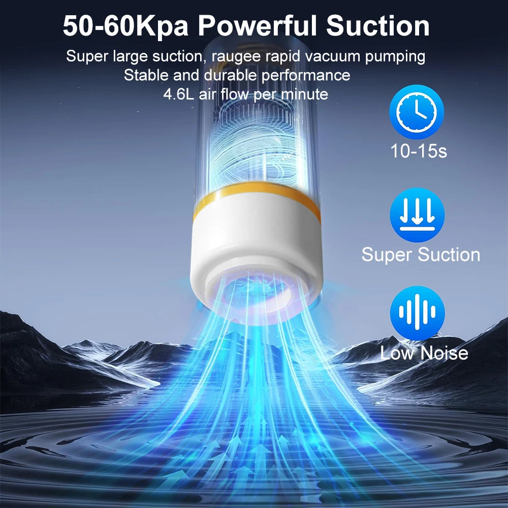 Mini Rechargeable Electric Vacuum Air Pump for Food Storage, Automatic Vacuum Sealer for Fresh-Keeping Bags