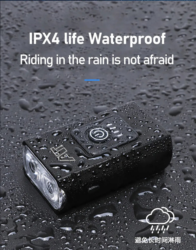 LED Bicycle Front Light Type-C Rechargeable, Bicycle Headlight, MTB Road Bike Headlamp, Easy to Install Cycling Accessories