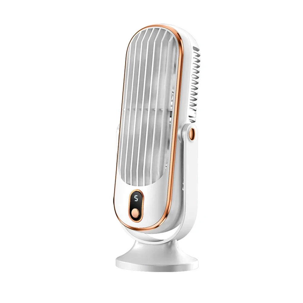 Small Home Fan  Air Conditioner 720 Degree Adjustable Hair Dryer USB Charging Large Battery Dual Motor Portable Air Conditioner