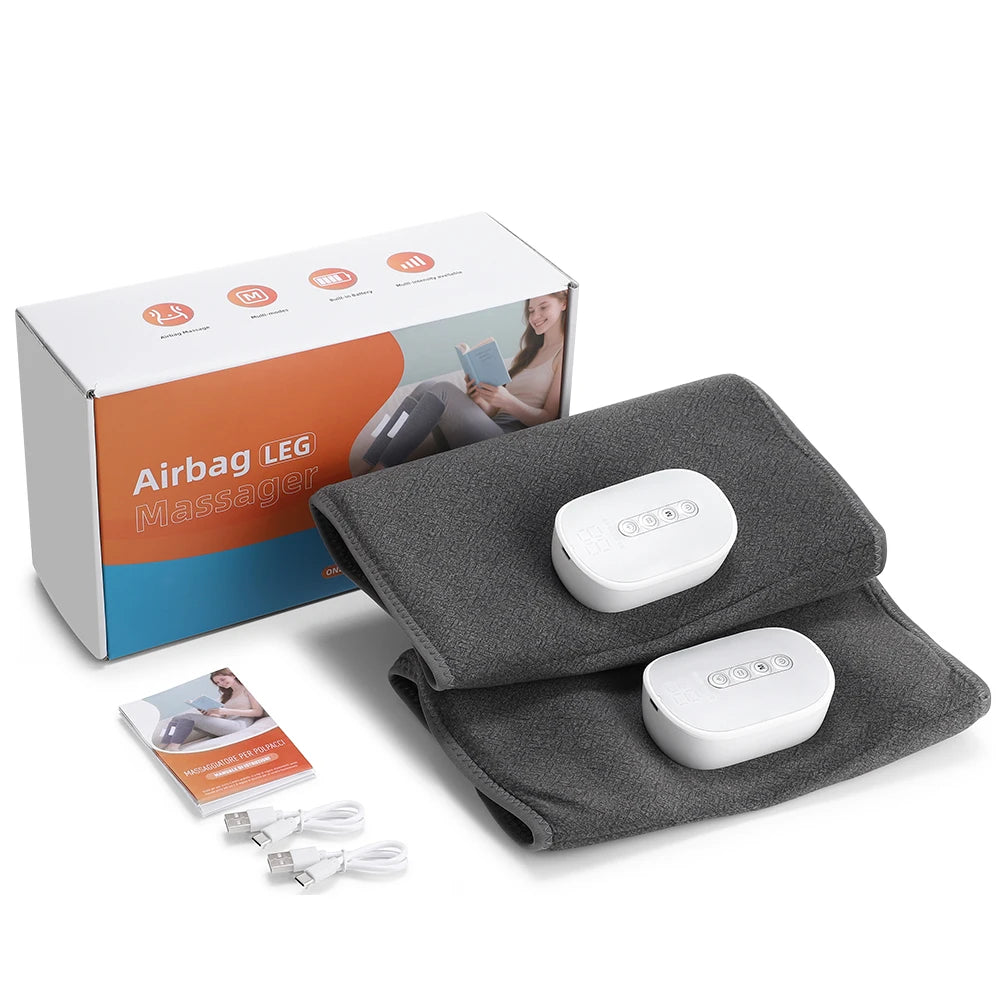 Wireless 360° Air Pressure Calf Massager Hot Compress Electric 4 Mode Airbag Compression Leg Massage Calf Muscle Relaxation