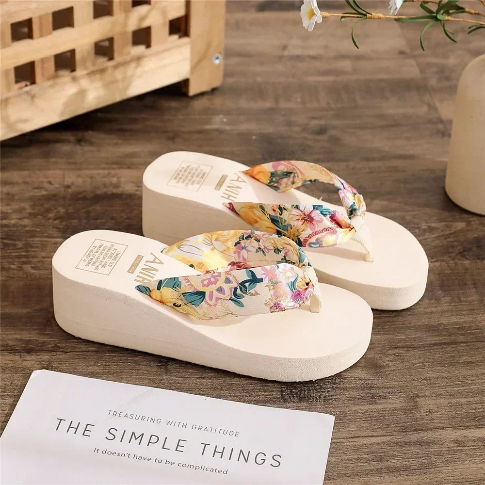 Women’s Summer Platform Flip Flops Casual Outdoor Wedge Sandals Beach Slippers