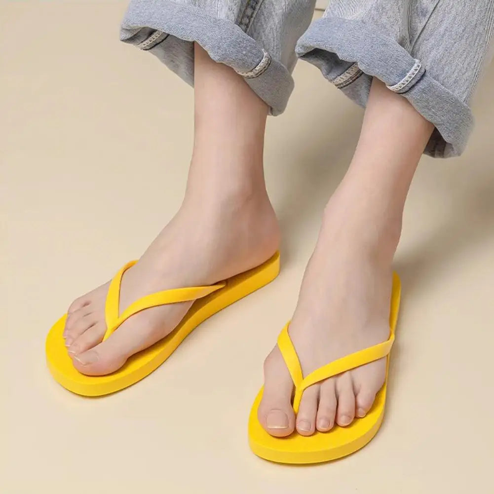 Summer Women's Slipper Non-Slip Flip Flops Bathroom Quick Drying Slippers Clip Toe Flat Slippers for Home Shower Beach