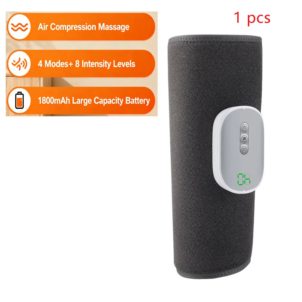 Wireless 360° Air Pressure Calf Massager Hot Compress Electric 4 Mode Airbag Compression Leg Massage Calf Muscle Relaxation