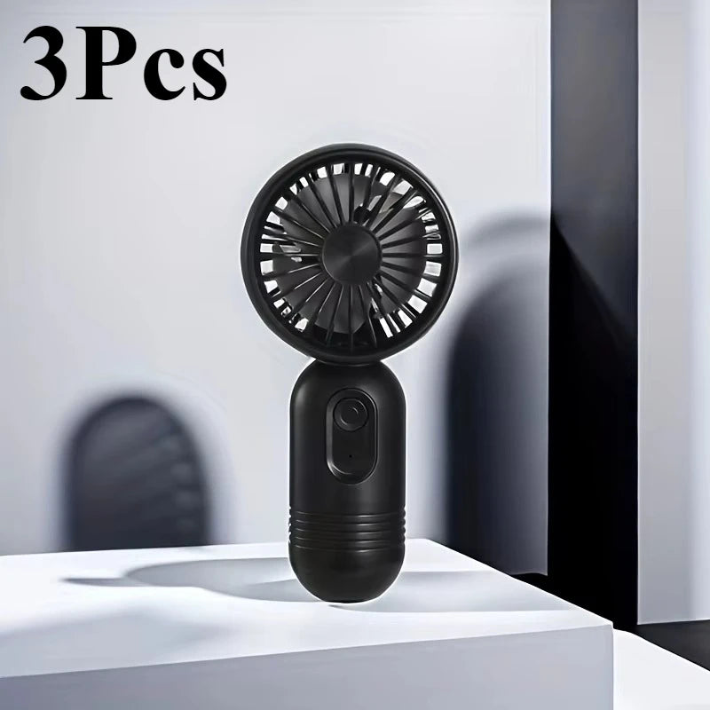 Handheld Fan, USB Mini Rechargeable Portable Fan with 3 Speeds