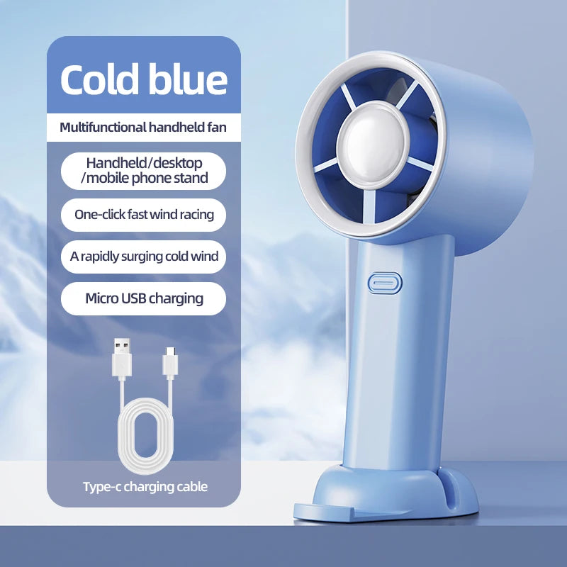 Mini Handheld USB Fast Charging Silent High-Speed Air Cooling Portable Fan
