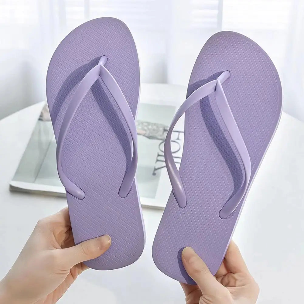 Summer Women's Slipper Non-Slip Flip Flops Bathroom Quick Drying Slippers Clip Toe Flat Slippers for Home Shower Beach