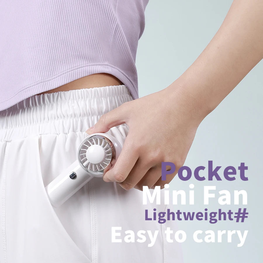 Ultralight Only 60G Mini Size Handheld Fan Portable Fan Air Cooler Pocket Rechargeable Fan
