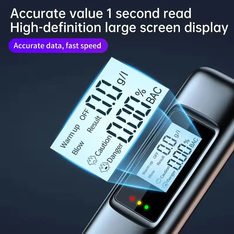 High Precision Alcohol Tester Drunk Alarm Reminder Breath Alcohol Tester Professional Breathalyzer Alcohol Meter Analyzer