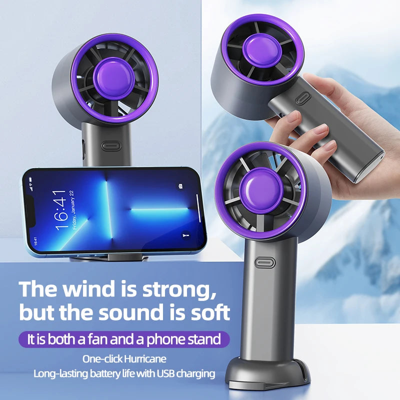 Mini Handheld USB Fast Charging Silent High-Speed Air Cooling Portable Fan