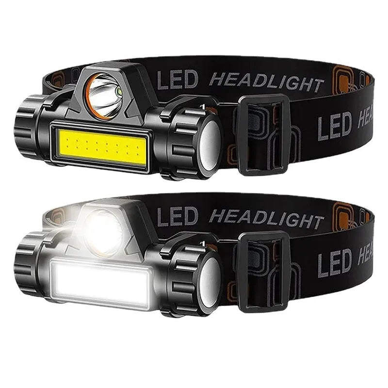 Rechargeable COB LED USB Headlamp Strong Magnetic Powerful Headlight Super Bright Waterproof Head Torch For Outdoor